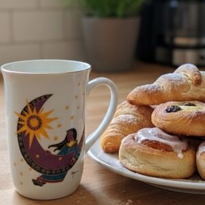 Collectible Lynn Blaikie Coffee Mug - Celestial Moon Sun Stars
